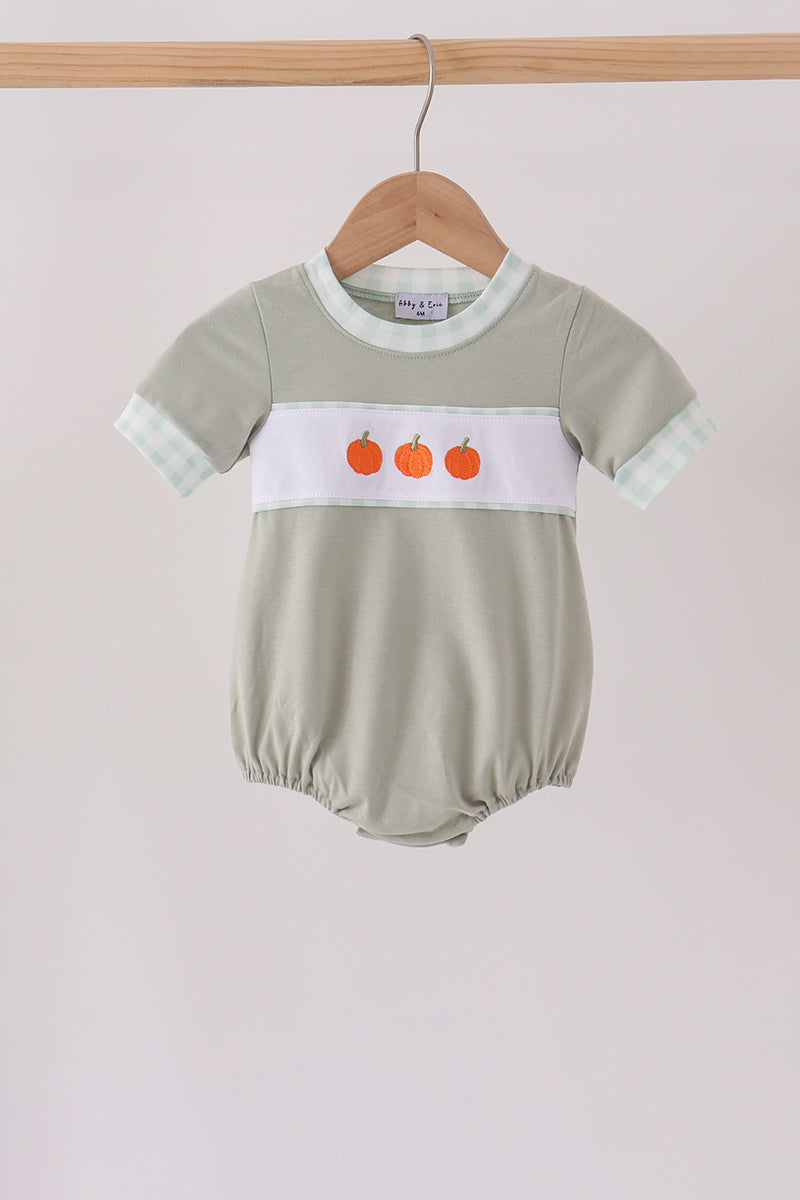 Sage pumpkin embroidery bubble