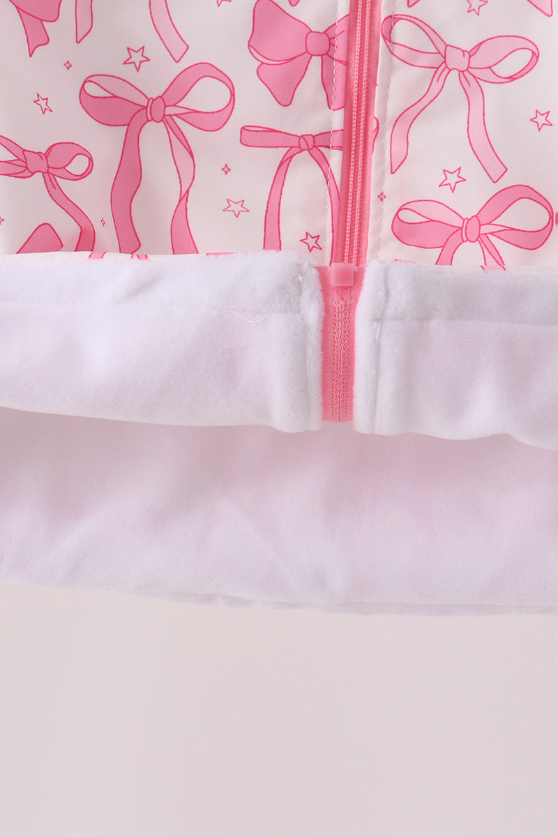 Pink Bow Ruffle Raincoat