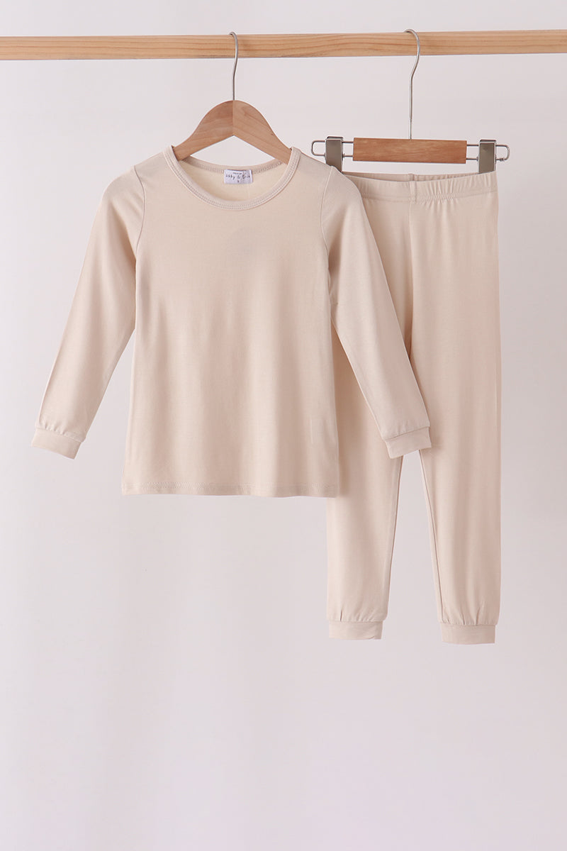 Beige bamboo pajama set – wholesale for boutiques | Honeydew USA