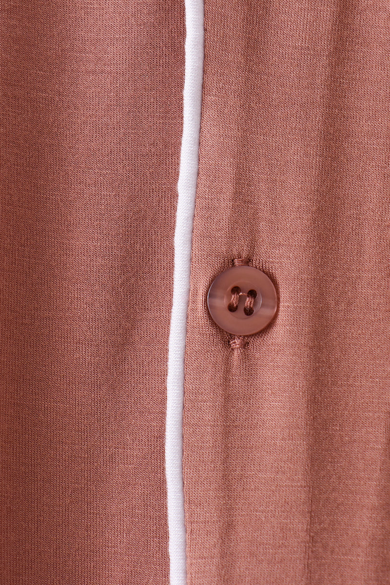 Dusty rose bamboo mom pajama set – view 4