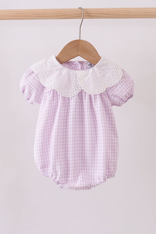Purple Gingham Lace Bubble