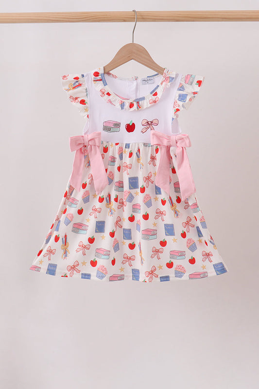 Pink Apple Embroidered Dress