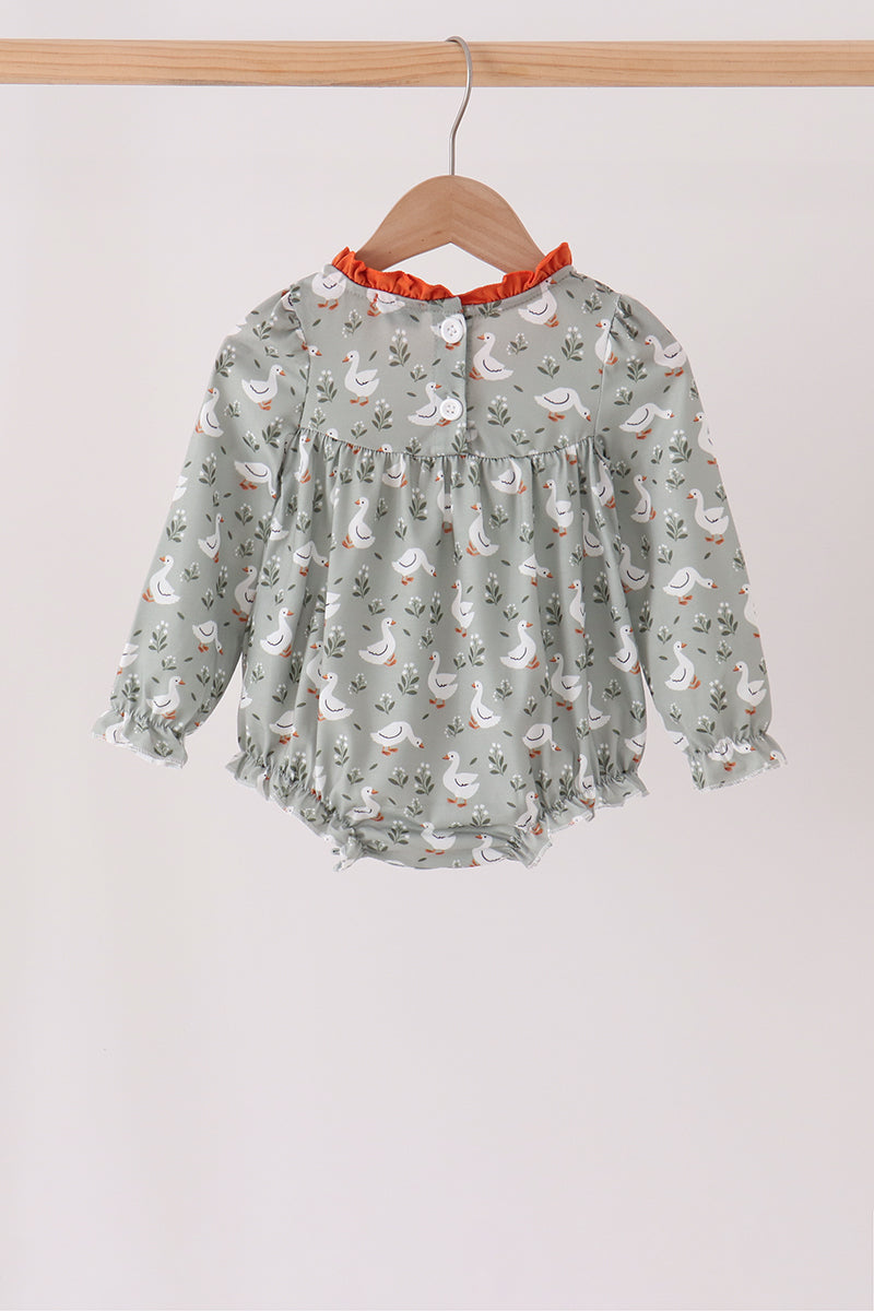 Grey goose applique ruffle bubble